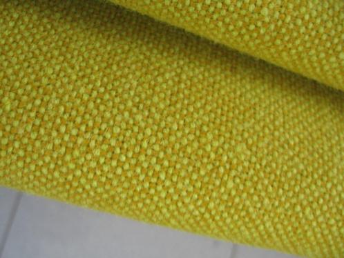 Kvadrat Hallingdal 65 420; geel tinten; restant meubelstof, Hobby en Vrije tijd, Stoffen en Lappen, Nieuw, Wol, 120 cm of meer