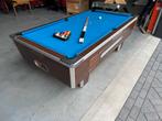 Leistenen pooltafel, 242x135, muntinworp en nieuw laken!, Ophalen, Zo goed als nieuw, Pooltafel