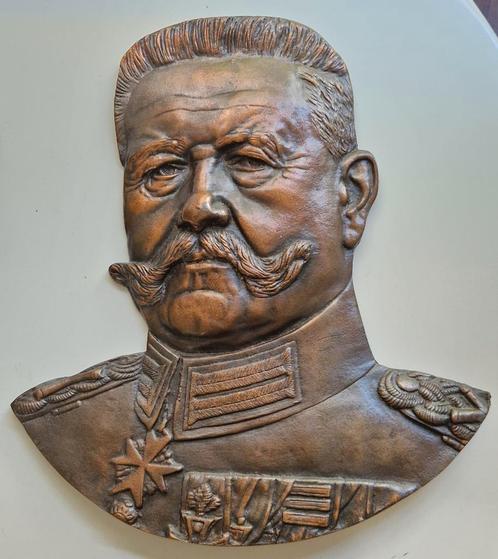 Grote bronzen plaquette von Hindenburg., Verzamelen, Militaria | Algemeen, Landmacht, Duitsland, Ophalen of Verzenden