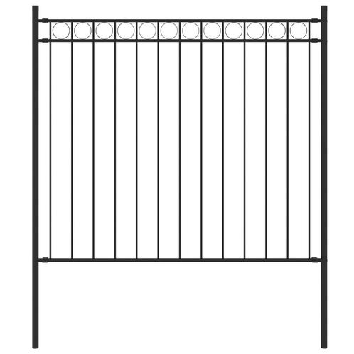 Tuinhek 1,7x0,8 m staal zwart €69, Tuin en Terras, Tuinhekken en Hekwerk, Nieuw, Tuinhek, Ophalen of Verzenden