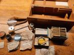 Antieke houten  Opticien doos met toebehoren, Antiek en Kunst, Ophalen of Verzenden