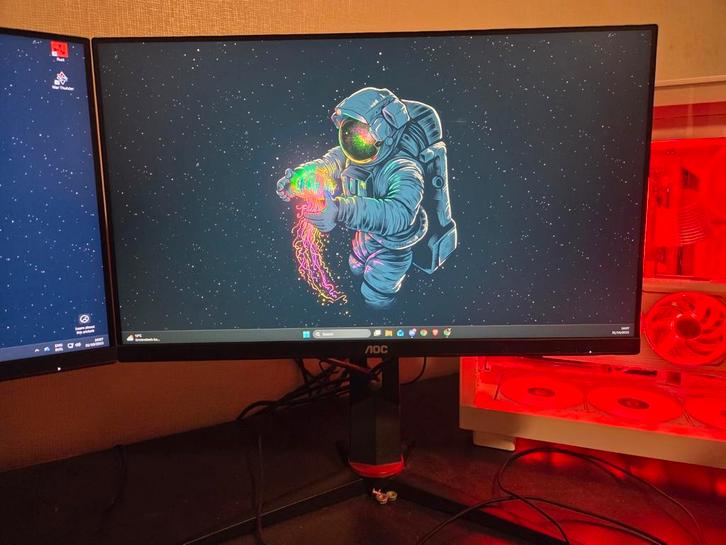 AOC 24G2U/BK 144hz HD gaming monitoren te koop, Computers en Software, Monitoren, Zo goed als nieuw, 101 t/m 150 Hz, DisplayPort