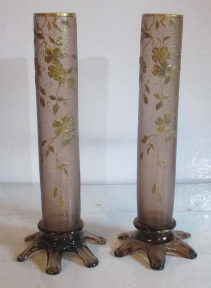 art nouveau vazen japans motief mellerio Legras, Antiek en Kunst, Antiek | Glas en Kristal, Verzenden