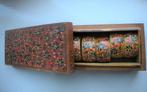 Vintage Houten doosje met 6 servetringen Sovjet-Unie, Ophalen of Verzenden, Huis en Inrichting