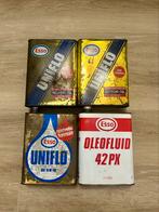 Lot van 4 Olieblik olie blik oil can Esso uniflo vintage, Ophalen of Verzenden, Gebruikt, Overige, Overige merken