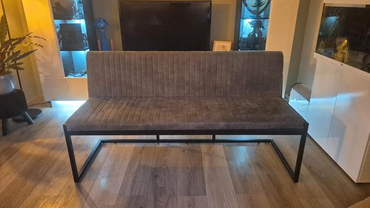 Stijlvolle eetkamerbank (grijs), Huis en Inrichting, Overige Huis en Inrichting, Zo goed als nieuw, Ophalen