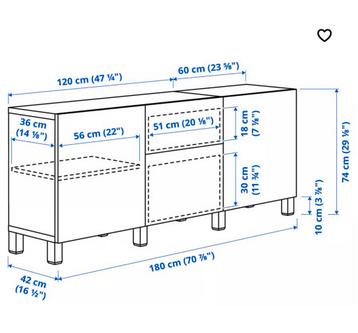 Ikea Besta met lades - afbeelding 3