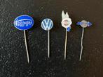 4 oude speldjes waarvan 3 geemailleerd, Ophalen of Verzenden, Gebruikt, Transport, Speldje of Pin
