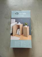 Bijzettafels 2 delig houtkleur, Huis en Inrichting, Tafels | Bijzettafels, Minder dan 55 cm, Vierkant, Nieuw, Ophalen