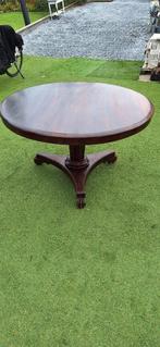 Grote houten ronde tafel rond stijl barok antiek eettafel, Ophalen, Gebruikt, 100 tot 150 cm, Rond