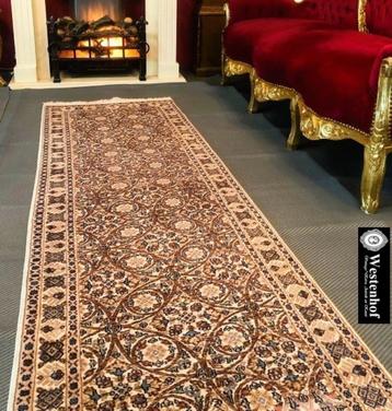 Handgeknoopt Perzisch tapijt loper / hal / gang Isfahan Oost beschikbaar voor biedingen