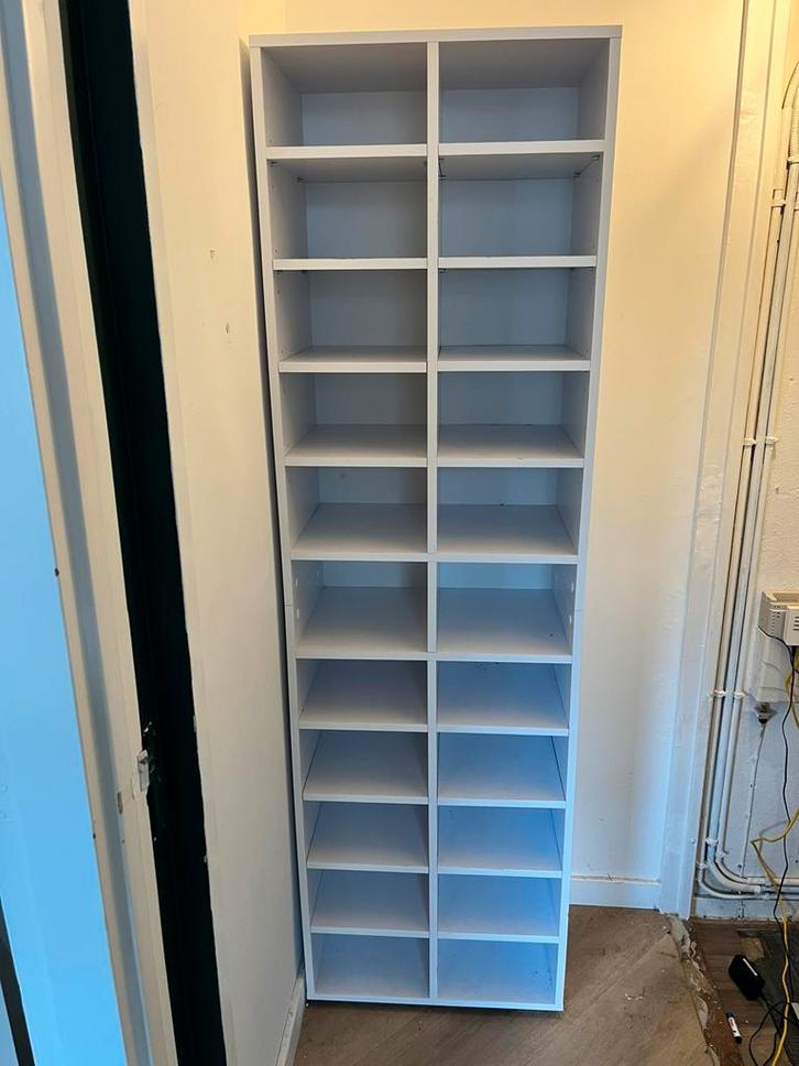 Witte Schoenenkast met 22 Vakken, Huis en Inrichting, Kasten | Schoenenkasten, Zo goed als nieuw, Ophalen
