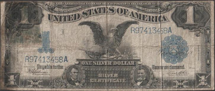 U.S.A. 1 dollar 1899 gebruikt/geplakt p.338c  (nr 72), Postzegels en Munten, Bankbiljetten | Amerika, Los biljet, Noord-Amerika
