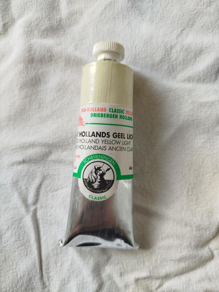 Oud Holland olieverf Oud Hollands Geel Licht 40ml, Hobby en Vrije tijd, Schilderen, Nieuw, Olieverf, Verzenden