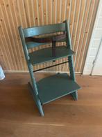 Stokke Tripp Trapp meegroeistoel groen krijtverf met beugel, Kinderen en Baby's, Kinderstoelen, Ophalen, Gebruikt, Meegroeistoel
