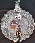 Antieke 1900 Kristal Schaal serveerschaal Zilveren Montuur, Ophalen of Verzenden