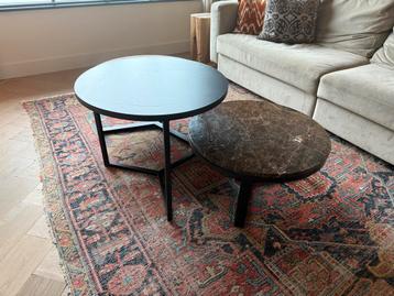 Duran Interiors Salontafel Set - Marmer, Leer, Staal beschikbaar voor biedingen