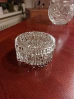 Antiek Kristallen Sieradendoosje - Begin 20e Eeuw, Gebruikt, Schaal, Rond, Ophalen of Verzenden