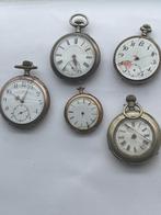 Antieke zilveren zakhorloges – 5 stuks samen, Ophalen of Verzenden, Zilver, Overige merken