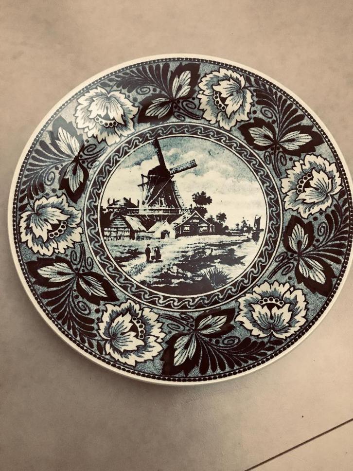 Zeer oud Villeroy & Boch wandbord in Delfts blauwe stijl, Antiek en Kunst, Antiek | Wandborden en Tegels, Ophalen of Verzenden