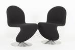 4 x Verner Panton 1 2 3 chairs Fritz Hansen stuksprijs, Metaal, Zo goed als nieuw, Zwart, Ophalen