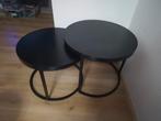 Zwarte ronde salontafel, Huis en Inrichting, Tafels | Salontafels, 50 tot 100 cm, Rond, Minder dan 50 cm, 50 tot 100 cm
