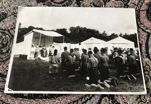 ansichtkaart van de Wereld Jamboree 1937, de kerkdienst., Verzamelen, Scouting, Gebruikt, Verzenden