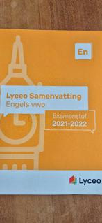 Engels Examenstof VWO, Lyceo samenvatting, VWO, Engels, Lyceo examen training, Nieuw