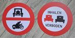 2X retro blikken verkeersbordjes (nieuw), Verzenden, Nieuw, Auto's