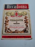 Etiket Ricadonna fa Wed. Oud Haarlem., Ophalen of Verzenden, Zo goed als nieuw, Overige typen