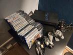 PS2 Console + Veel Games + 2 controllers, Ophalen of Verzenden, Gebruikt, Met 2 controllers, Met games