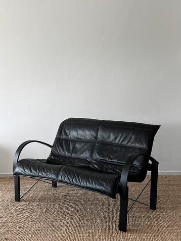 Vintage zwarte sofa van Tord Björklund voor Ikea , 1980 beschikbaar voor biedingen