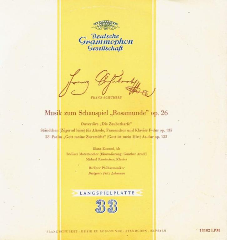 Franz Schubert Musik Zum Schauspiel Rosamunde Op 26, Cd's en Dvd's, Vinyl | Klassiek, Zo goed als nieuw, Romantiek, Orkest of Ballet