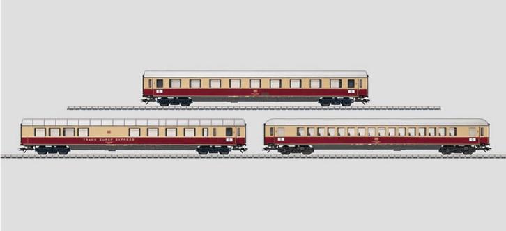 Märklin HO 43859 Set sneltreinrijtuigen "TEE-Bavaria"., Hobby en Vrije tijd, Modeltreinen | H0, Nieuw, Wagon, Wisselstroom, Märklin