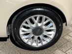 Fiat 500 C 1.2 Lounge Cabrio *cappuccino *airco *p-sensor, Gebruikt, 4 cilinders, 4 stoelen, Leder en Stof