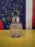Antieke parfumflesjes met zilveren dop & Swarovski zwaan, Antiek en Kunst, Antiek | Goud en Zilver, Ophalen of Verzenden, Zilver