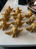 12 goudkleurige engel kaarsjes, engeltjes, kerst, nieuw, Ophalen of Verzenden, Nieuw
