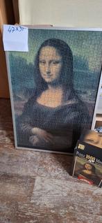 Vintage puzzel mona Lisa ingelijst, Minder dan 50 cm, Ophalen of Verzenden, Zo goed als nieuw, Schilderij