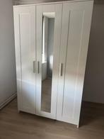 Witte kledingkast met deuren, Ophalen, Kunststof, 100 tot 150 cm, Zo goed als nieuw