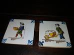 Oude Tegels met Handgeschilderde Motieven,7,5x7,5cm, Ophalen of Verzenden