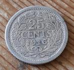 Nederland 25 cent 1916 (lot 2), Postzegels en Munten, Munten | Nederland, Zilver, 25 cent, Ophalen of Verzenden, Koningin Wilhelmina