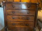 Engelse notenhouten commode 19e eeuw, Antiek en Kunst, Antiek | Meubels | Stoelen en Banken, Ophalen of Verzenden