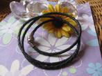 Pandora armband * 60 cm * kan ook als ketting * zwart leder, Ophalen of Verzenden, Zo goed als nieuw, Zwart, Leer