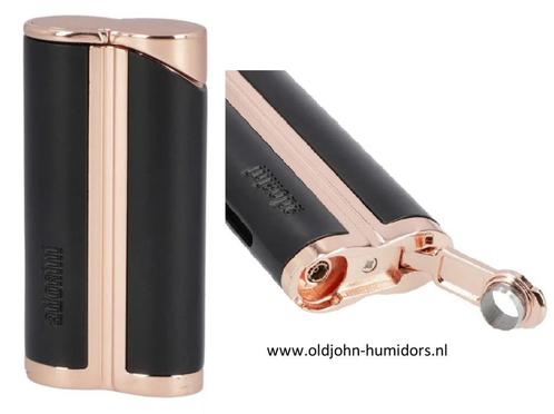 SAS23 SIGAARAANSTEKER ADORINI JETFLAME ZWART/ROSé GOUD  BOOR, Verzamelen, Rookartikelen, Aanstekers en Luciferdoosjes, Nieuw, Tabaksdoos of Verpakking