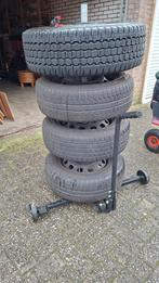 Gratis, 4 banden met velg. Onbekende maat of diameter, Ophalen