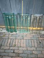 Te koop 16 glazen vlakke mulden dakpannen, Doe-het-zelf en Verbouw, Dakpannen en Dakbedekking, Overige materialen, Gebruikt, Overige kleuren
