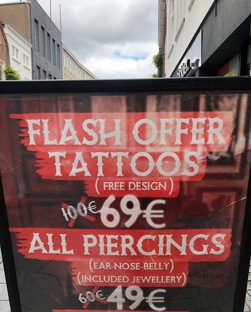 Tattoo Rotterdam/Breda Flash Offer Tattoos Free Design beschikbaar voor biedingen
