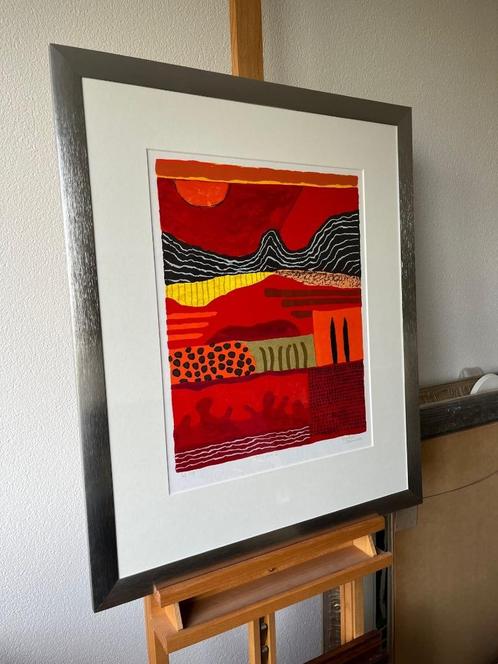 Ronald Boonacker, ingelijste zeefdruk Toscane III, Antiek en Kunst, Kunst | Litho's en Zeefdrukken, Ophalen