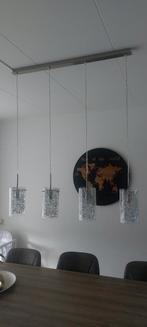 Mooie hanglamp van Knibbeler met 4 glazen kappen, Ophalen, 75 cm of meer