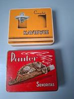 2 zeer fraaie tabaksblikjes. Zie foto's, Verzamelen, Ophalen of Verzenden, Zo goed als nieuw, Tabaksdoos of Verpakking